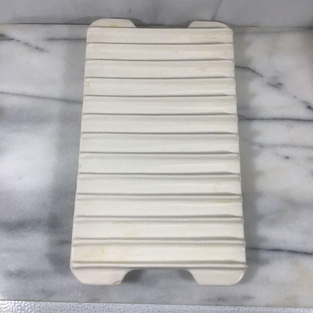 Vintage Sears Microwave Roast & Bacon Rack Model 5389 White Ceramic USA
